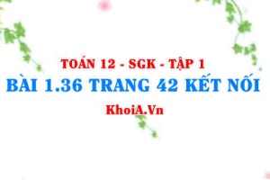 Bài 1.36 trang 42 Toán 12 tập 1 Kết nối tri thức